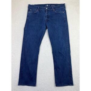 7 For All Mankind Jeans Mens 38 Standard Straight Leg Button Fly Denim Pants